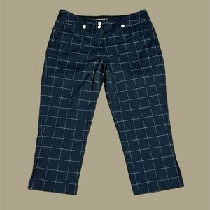 Nike Women’s Dri Fit Checkered Print Cropped Golf Pants Breathable Sz 10